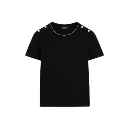 Massimo Dutti Черные Женские T-рубашки