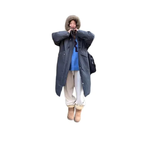 BONAS Темно-серый женский пуховик