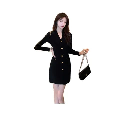 XIANSINIAO Длинное платье с длинными рукавами женское