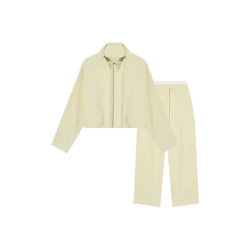 GZQJ Желтый Женские Повседневные Костюмы