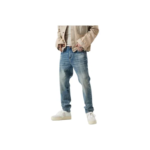 NITENG Синий Мужской Джинсы