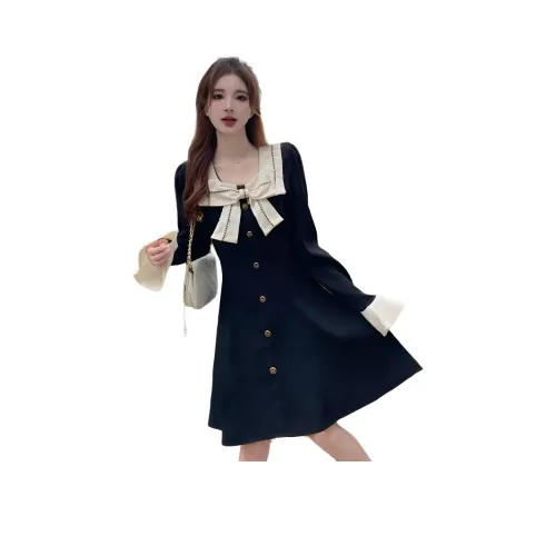 XIANSINIAO Длинное платье с длинными рукавами женское