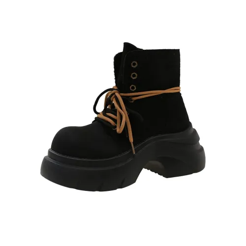 Be Good Модный тренд Удобный Повседневный Корейский стиль Универсальный Короткий Мартин Ботинок 6 см Женские