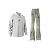 Комплект одежды (Белый Фотиния Серый Топ + Желтый Грязь Низ)