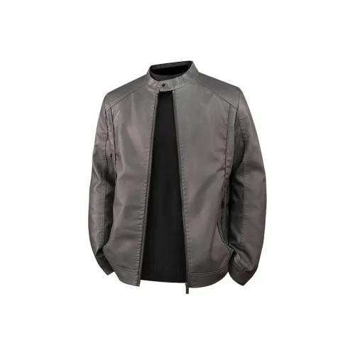 LH HOMME Мужские кожаные куртки