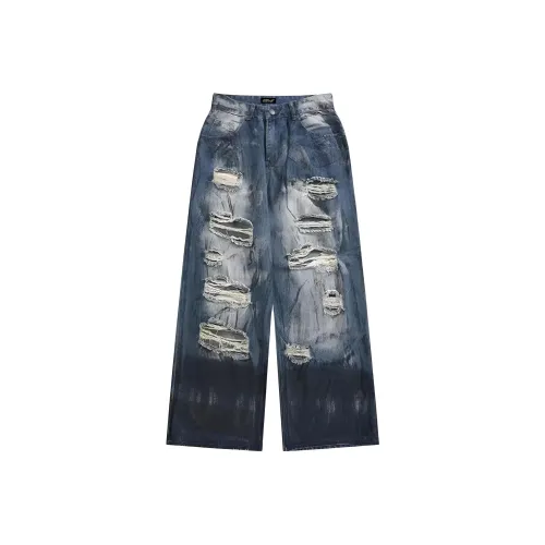 WELTER EXPERIMENT Blue Unisex Jeans WELTER EXPERIMENT Синий Унисекс Джинсы