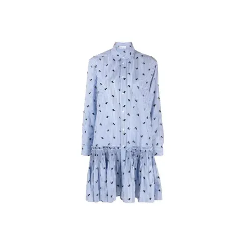 RED VALENTINO Длинное платье с длинными рукавами женское