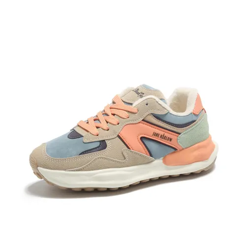 JANE HARLOW Амортизация устойчивость к истиранию дышащий противоскользящий низкий топ кроссовки с толстой подошвой женские