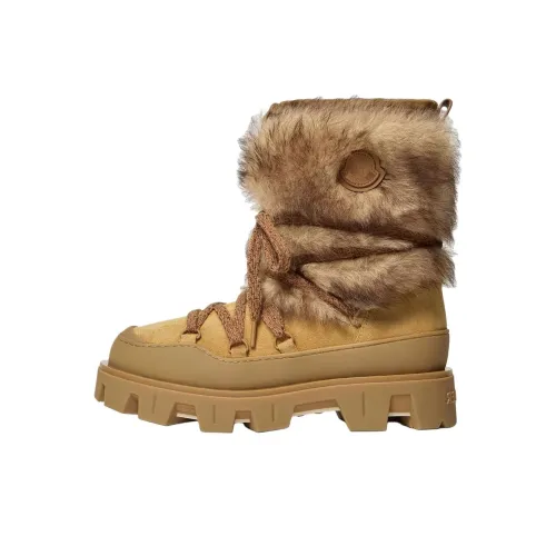 MONCLER PEAK Apres Короткие Сноубутсы Женские Бежевые