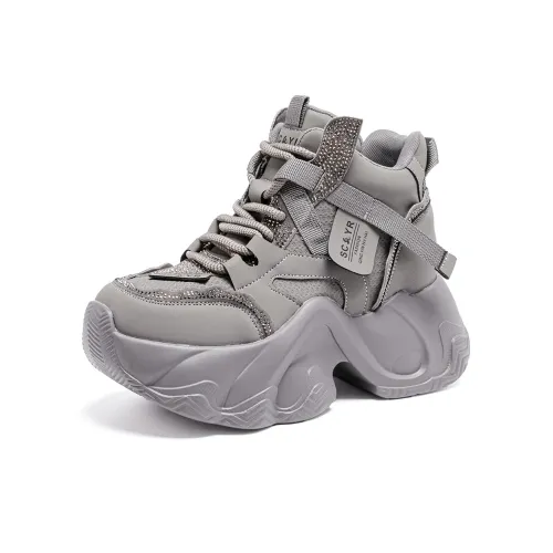 The Mystery Of Glamour Амортизация Высота Увеличение Высокий Топ Толстая Подошва Женские