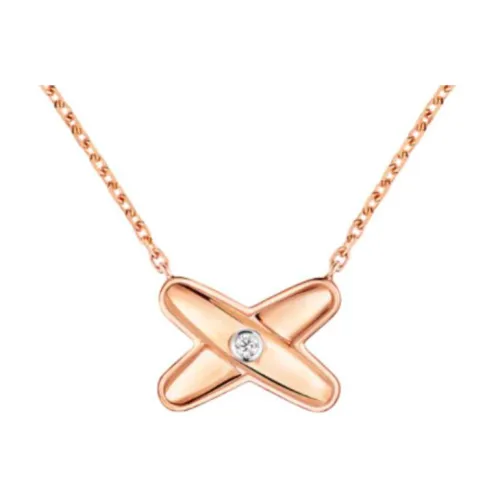 Chaumet 18К Розовое золото Ожерелье Унисекс Розовый