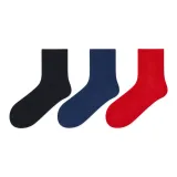 [3 упаковки] Черный + Морской синий + Серебряный жемчужный красный