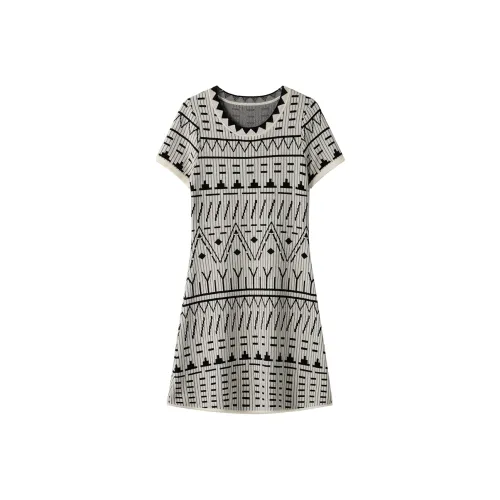 GRAYISMOON Короткое платье с короткими рукавами женское