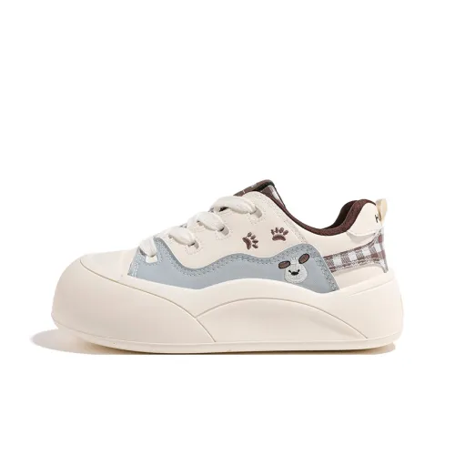 HUANQIU Высота Увеличивающие Дышащие Противоскользящие Низкие Кроссовки для Скейтбординга Женские Синие Коричневые