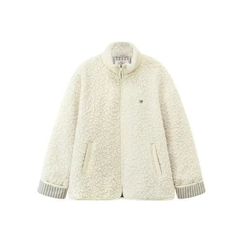 CHUU Белый Женские Бархатные Куртки