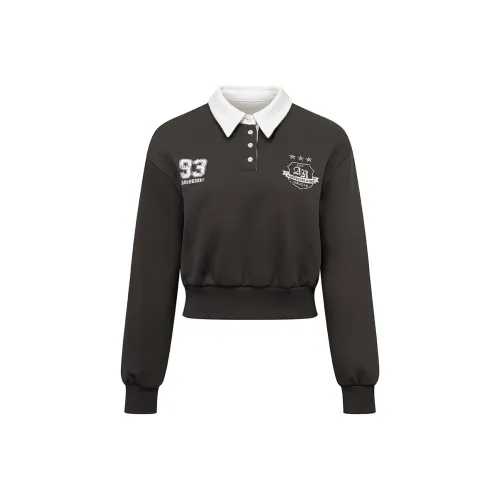 Ariseism Серый и Белый Топ Женский Свитшот