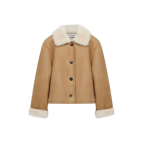 LOEWE CAMEL Женские кожаные куртки