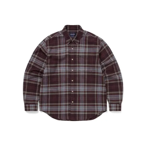Thisisneverthat FW25 Фланель Check Рубашка Бургунди Унисекс
