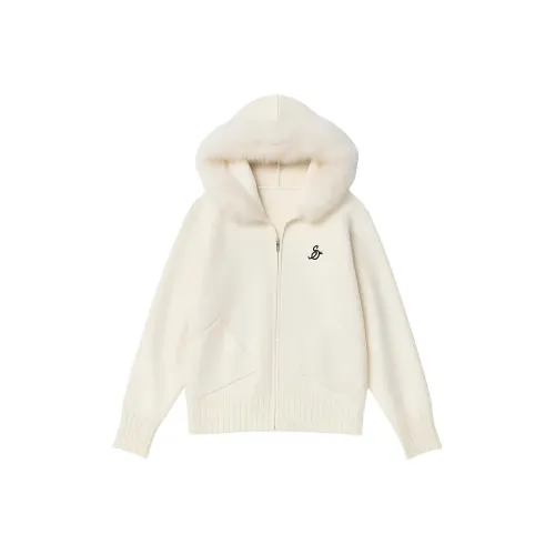 ZHUDIMEI Экрю Женская Трикотажная