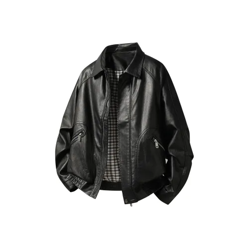 RIEZU Черный Унисекс Кожаные куртки