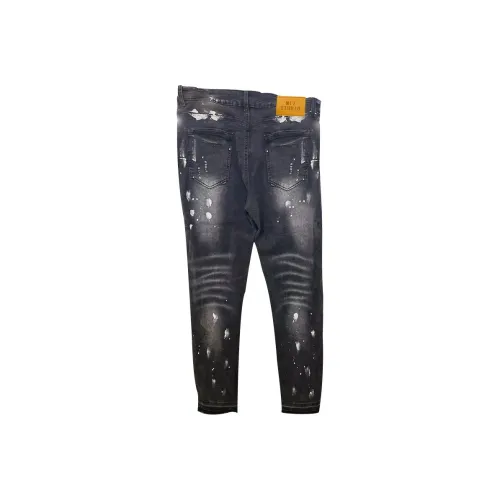 M17 STUDIO Черный [Нет Логотипа] Унисекс Джинсы