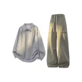 Серый свитшот + серо-коричневые штаны