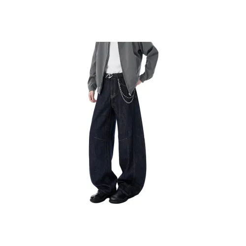 TUOFEI Оригинальные джинсы из денима синие унисекс