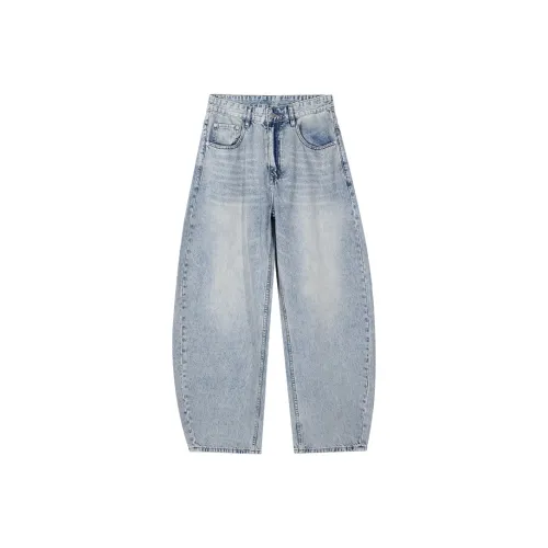 Zondi Пудрово-синий Мужские Джинсы