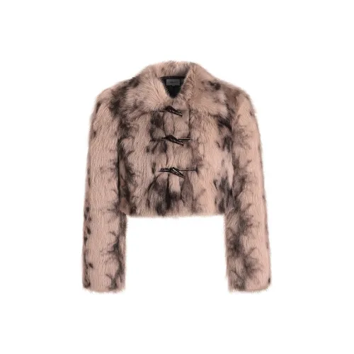 Devanro Кофе Основа с заостренным красителем Женские меховые изделия