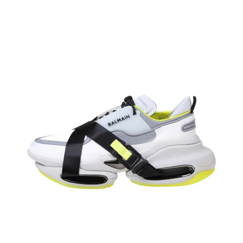 BALMAIN Устойчивые к истиранию низкие топовые кроссовки для мужчин белые серые зеленые