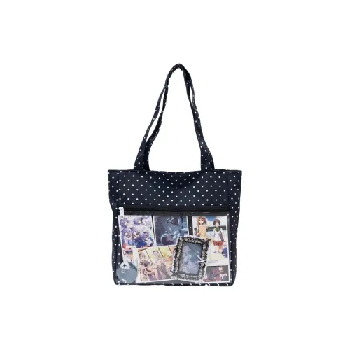 MOWAP Нейлон Тоут Сумка для рук Женская Черный Белый