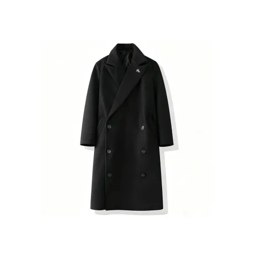 POLOMEISDO Черный С подарками Съемный Брошь Унисекс Пальто