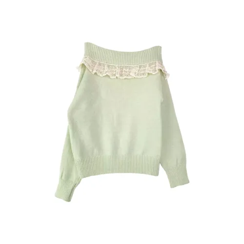 Wang Leshi Зеленый Женский Трикотаж