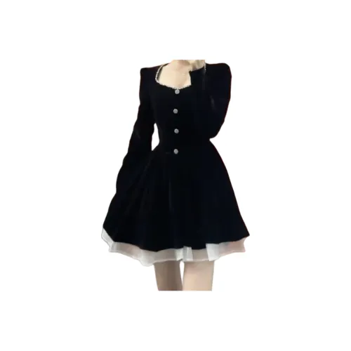 XIANSINIAO Длинное платье с длинными рукавами женское