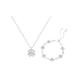 Счастливый четырехлистный клевер Комплект [Ожерелье + Браслет]