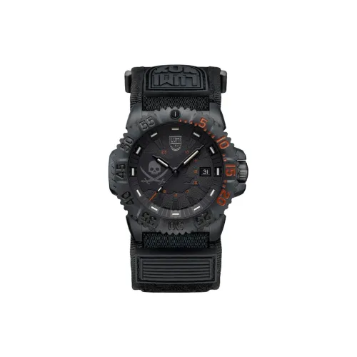 LUMINOX Кварцевый механизм Мужские часы Часы 44 мм Черный циферблат CARBONOX™ Корпус Часы Резиновый ремешок