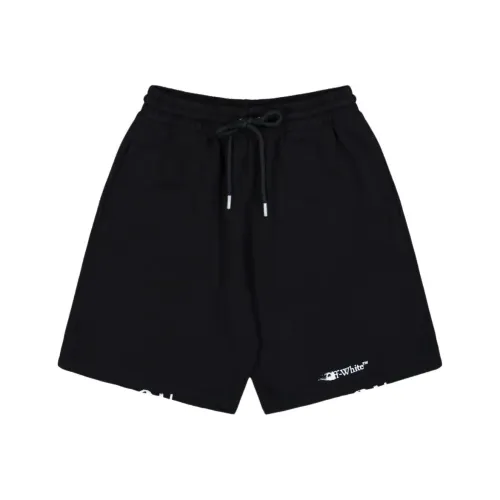 Off Белый черный Мужские спортивные шорты