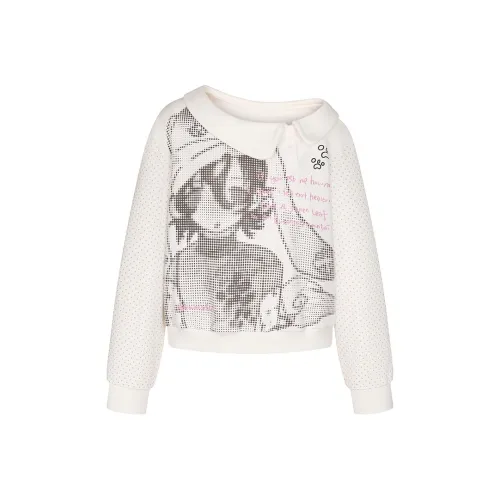 BETWEENAND Белый Женский Свитшот