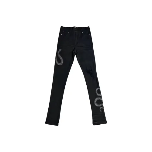SNEIKLAU Черный Унисекс Джинсы