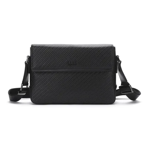 ELLE HOMME Сумка через плечо из натуральной коровьей кожи мужская черная