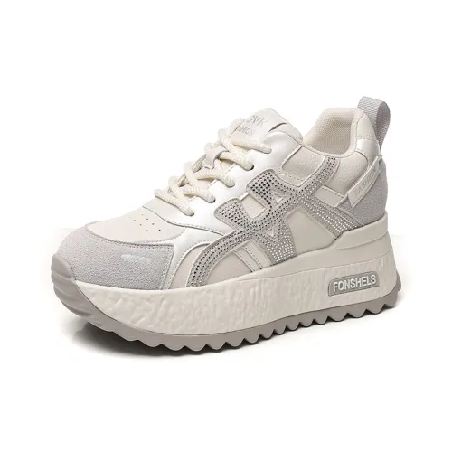 POOQ Низкие кеды с толстой подошвой Женские