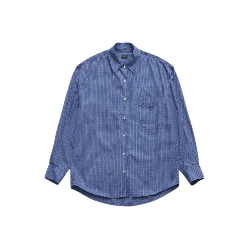 The Barnnet FW25 Eight Raye Карман Рубашка_Nav Рубашка Унисекс