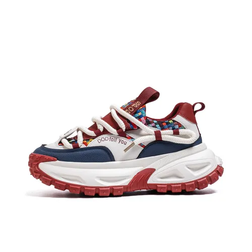 WAVECREST Износостойкий Дышащий Противоскользящий Низкий Топ Кроссовки с Толстой Подошвой Мужские