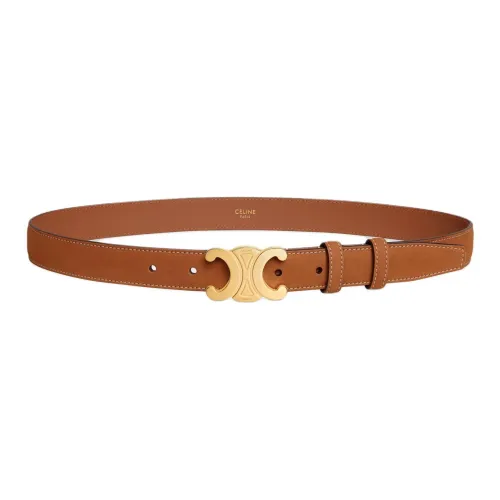 CELINE Телячья кожа Кожаные ремни Женские CAMEL Ширина 2,5 см