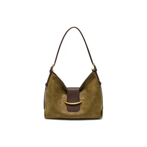 Simedin Сумка через плечо из коровьей кожи стандартная женская янтарного и зеленого цвета