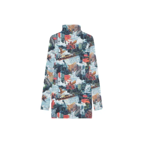 Off Белое длинное платье с длинными рукавами женское