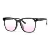 Прозрачная серая оправа с линзами румяного цвета