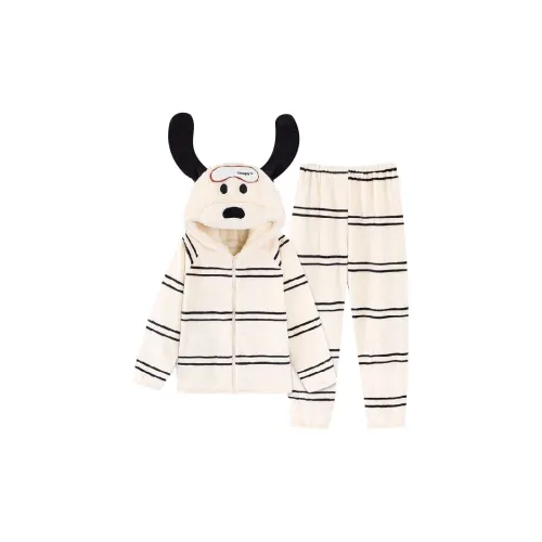 Meter Полосы Собака Одежда Наборы Женские Пижамные комплекты