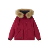 Red Cotton Down Jacket  
Красная хлопковая пуховая куртка
