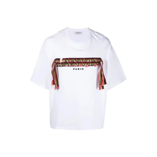 Lanvin Белая Мужская T-Рубашка